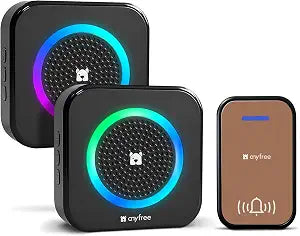 Battery Operated Doorbell Wireless with Flash Lights & Loud Chime for Elder