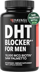DHT Blocker for Men with Biotin 10000mcg Per Serving, 30 Servings