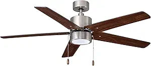 RP Lighting Aldea V 52-Inch 5 Blade Indoor Ceiling Fan, Walnut