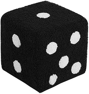 Dice Ottoman, Foot Stool Small Square Footstool Soft Comfortable Simple Warm Sturdy Base Cube for Home Living Room Bedroom (29x29x25cm/11.4x11.4x9.8in)