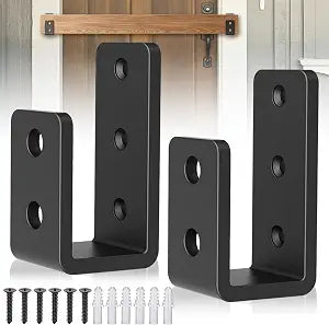 2x4 Door Barricade Brackets, 6mm Thickened Security Brackets(2Pack)