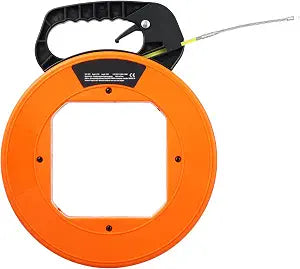 VEVOR Fish Tape, 100 ft, 1/6-inch, Fiberglass Wire Puller with Optimized Housing and Handle, Easy-to-Use Cable Puller Tool, Flexible Wire Fishing Tools for Wall and Electrical Conduit, Non-Conductive