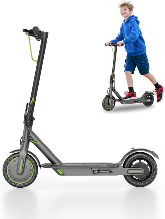 MAXSHOT Electric Scooter Adults & Big Kids, 350W Powerful Motor, Top Speed 16/19MPH, 12/16/19/21Miles Range, 8.5' Solid Tires Folding Commuter Escooter with Dual Suspension for Commuting, APP Control