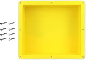 16" x 14" Single Shelf Recessed Shower Niche with Mounting Screws Included, Mounts Flush with 1/2" Backerboard, Ready to Tile, Easy to Install and Waterproof