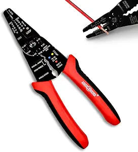 ANGELSWORD 8" Wire Stripper, Wire Cutter, Wire Crimper, Electrician Tool
