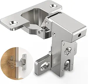 Chibery 50 Pack Face Frame Inset Cabinet Hinges, Soft Close 105 Insert Concealed Cabinet, Slide on Plate, Smooth Slow Self Closing Silent Hardware, 3D Heavy Duty for Blind Corner, Kitchen, Cupboard