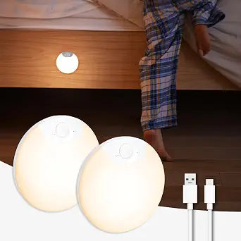 DAZZY DOT Rechargeable Night Light Motion Sensor, Battery Night Light