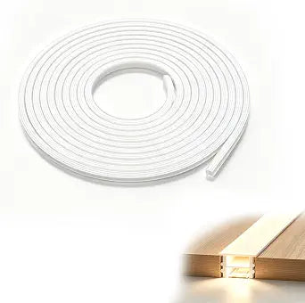 Silicone LED Channel 16.4FT/5M, Flexible LED Strip Diffuser for Up to 11.6mm Wide Strips, Soft Silicone Light Cover Tube for DIY Neon Lighting and Indoor Decoration, LED Strip Not Included