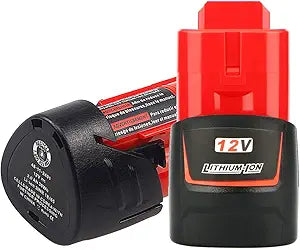 waitley 2Pack 12V 3.0A Replacement Battery Compatible with Milwaukee Tool