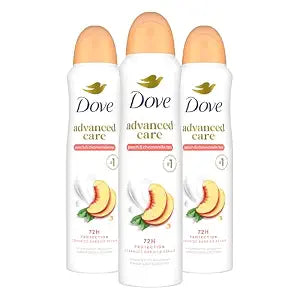 Dove Advanced Care Antiperspirant Spray Peach & Chamomile 3.8oz 3PK