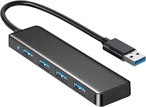 USB Hub 4 Port, USB Splitter 1 in 4 Out, USB Extender Hub for Laptop PC