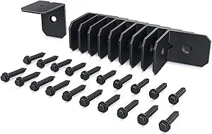 OZCO 10 Pcs Ironwood Rafter Clips 2" | Decorative Angle Rafter Clips for Pergola, Deck, Fence and Outdoor Wood Structures | Powder-Coated Galvanized Steel Hardware