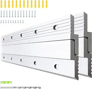 Heavy Mirror Mounting Hardware Mirror Hanger Z Clips 32 Inch 2 Pairs French Cleat Aluminum Alloy Mirror Picture Frame Hanging Kit Mirror Brackets for Wall Mounting Heavy Duty 200LB Max Load