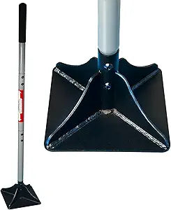 Heavy Duty Steel Tamper 8"x8" with 48 inch Handle and Rubber Grip Ideal Garden Landscaping Rammer for Earth Soil Asphalt, Gravel and Dirt Compaction Levelling Paver Tool Trash Tamper