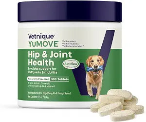 YuMOVE Dog Hip & Joint Supplement, Regular or Advanced Strength - ActivEase Green Lipped Mussel, Glucosamine, Hyaluronic Acid & Omega 3 - Chewable Tablets (300ct Chewable Tablets, Regular Strength)