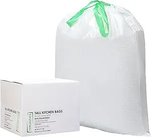 TYPLASTICS Tall Kitchen Drawstring Trash Bags 13 Gallon (200 Count)