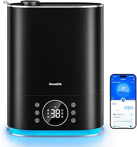 GoveeLife 7L Humidifiers for Bedroom, Smart Top-Fill Cool & Warm Mist Humidifier Large Room, Auto Mode, 70H Quiet Runtime for Baby Plants Nursery, App & Voice Control, RGB Nightlight, Humidity Sensor