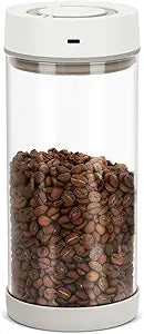 Automatic Vacuum Coffee Canister, 1.35L Airtight Coffee Canister for 18oz Coffee Beans, One-Button Operation & Date Tracker, Coffee & Food Storage Container, Coffee Bar Accessories, Gifts