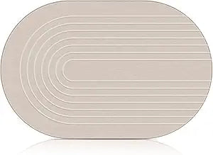 Elfcool Stone Bath Mat Diatomaceous Earth Shower Mat Non Slip Quick Dry Bath Stone Mat Super Absorbent Bathroom Floor Mat for Bathroom Kitchen Counter (Off White)