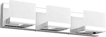 Tipace Modern 3 Lights LED Vanity Light for Bathroom Up and Down Chrome Bathroom Wall Light Fixtures Over Mirror(White Light 6000K)