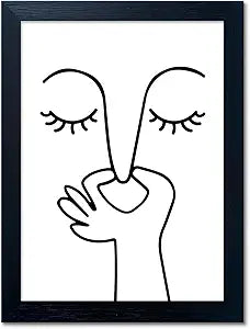 AIANHUA Black and White Bathroom Decor Wall Art Bad Smell Humorous Canvas Print Funny Guest Toilet Picture Artworks for bathroom walls Modern Minimalistic Bathroom Sign Accesories
