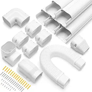 Windspeed Mini Split Line Set Cover 3" 10Ft AC Line Pipe Duct Cover