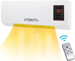 Wall Heater Electric Space Heaters for Indoor Use Large Room 1400w 3s Fast Heating 6H Timer Heater for Office Bathroom with Overheat Protection 2025 New Model