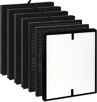 7-Pack Replacement Filters Compatible with Air Doctor 3000, 3000Pro Air Purifier, 1 Air Filter, 2 Activated Carbon and 4 Extra Carbon Pre-Filters