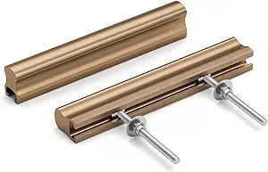 Goldenwarm 15 Pack 1" to 4"(25-102 mm) Hole Distance Champagne Bronze Adjustable Drawer Pulls Champagne Bronze Cabinet Handles for Kitchen Hardware