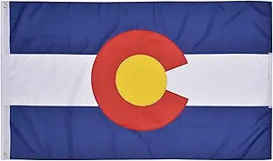 Colorado Flag 6x10, US CO State Flags Outdoor, Luxurious Full Embroidery, Brass Grommets