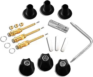 SENTO Bathtub and Shower 3 Handle Tub Trim Set For Price Pfister Faucets Bathtub Shower, Easy Installation, Heavy Duty Metal, Matte Black