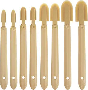 8 PCS Rubber Caulking Spatulas Tool,Rubber Caulk Silicone Sealant Finishing Tool,Spreader Applicator Caulking Finishing Tool Rubber for Floors, Tiles, Walls, Bathrooms, Kitchens 4 Size