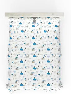 Franco Peanuts Snoopy Puffer Coat Holiday & Christmas Bedding Super Soft 100% Cotton Flannel Sheet Set, Full, (Officially Licensed Product)