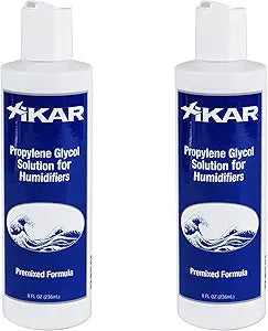 Xikar Humidor Solution - Premium Pre-Mixed Propylene Glycol for 70% Relative Humidity Maintenance for Reliable Humidification, 8 Fl Oz (Pack Of 2)