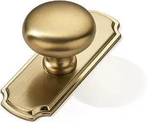 khtumeware 10 Pack 1-1/4 inch Backplate for Cabinet Knobs Champagne Bronze Drawer Knobs Satin Brass Cabinet Hardware Vintage Knobs with Backplate