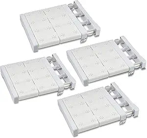 Gerrii 4 Pcs Closet Tension Shelf Rod Expandable Shelf Locker Organizer Adjustable Storage Rack Scalable Layered Divider Separator for Cabinet Wardrobe Kitchen Bathroom (14.96''-23.62'')