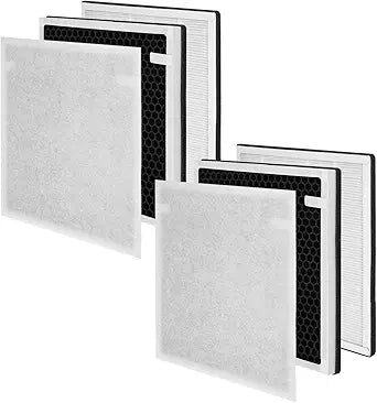 2-Pack IC-5018 IC5120 True Hepa Filter, Compatible with InvisiClean Aura IC-5018, Aura II IC-5018 and Sensa IC-5120 Air Purifier, H13 Grade 3-in-1 True HEPA Filter