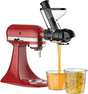 Masticating Juicer Attachment for KitchenAid Stand Mixer, Cold Press Juicer Machine, Slow Masticating Juicer Attachment with Dual Feed Chute, For KitchenAid Mixer Attachments by Gvode