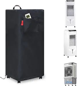 Indoor Swamp Cooler Cover,Evaporative Air Cooler Portable Air Conditioners Cover Fits MEPTY, PNTCK, Feculs, Uthfy, FLOWBREEZE, COOLECH, AEROZY, VAGKRI (14"  14"  32")