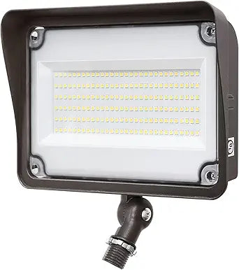 GKOLED 150W LED Flood Lights Outdoor, 16,500LM Dusk to Dawn Security Light, with Anti-Glare Guard, 120V 5000K Waterproof Landscape Lighting, Aluminum Lighting Fixture, 1/2" Knuckle Mount, UL Listed