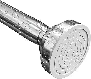 Umimile Shower Curtain Rod, 1 Inch Diameter Adjustable Spring Tension Curtain Rod, 304 Stainless Steel Shower Rod for Bathroom, Windows, Never Rust Non-Slip (Stainless Steel, 42-70)