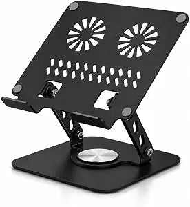Adjustable Laptop Stand, Computer Stand with 360 Rotating Base