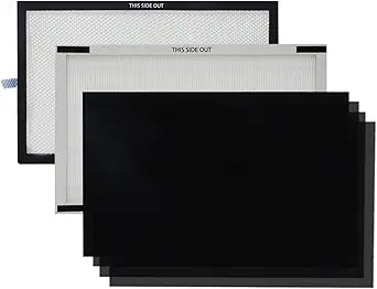 PUREBURG Replacement Filter Compatible with Lasko HF25630 Pure Platinum HEPA Air Purifier Parts YY25630, H13 True HEPA & Tio2, Activated Carbon 4-Stage Filtration