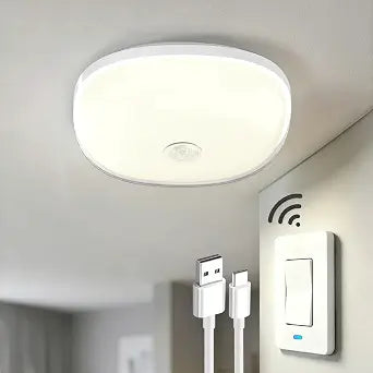 Rechargeable Ceiling Light with Switch, Wireless Closet Lights, Multicolor