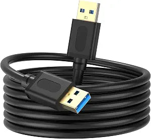 USB 3.0 Male to Male Cable 3Ft,USB to USB Cable with Gold-Plated Connector for Hard Drive Enclosures, DVD Player, Laptop Cooler (3Ft/1M)