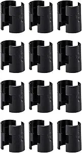 12Pairs Wire Metal Shelving Clips for 3/4" Post, 24Pcs Plastic Replacements