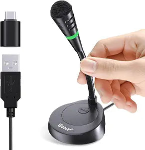 USB C Microphone for Mac Mini M4/M4 Pro, Plug & Play Desktop, Cardioid