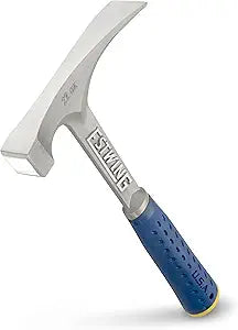 ESTWING Bricklayer's/Mason's Hammer - 22 oz USA Made Masonry Tool with Forged Steel Construction & Shock Reduction Grip - E6-22BLC
