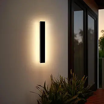 Mikeru 23.6inch Outdoor Wall Light Fixtures, 3000K/4500K/6000K Three Colors Switchable Modern Exterior Wall Sconces Acrylic Invisible Outdoor Lights for Porch