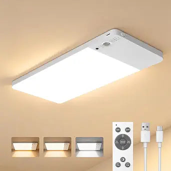 NARUNDREN 12000mAh Rechargeable LED Motion Sensor Ceiling Light for Closet